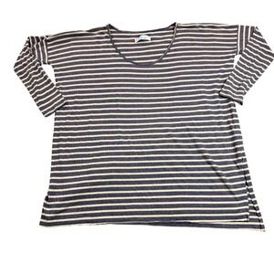 FP Beach‎ Free People Two Body Corps Deux Striped Oversized Tunic Top L Relax